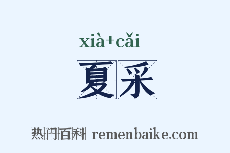 夏采是什么意思的图片